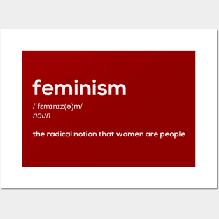 Feminism alternative definition (white) Posters and Art